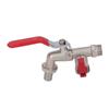 Double Valve Faucet 1 In 2 Out Washing Machine Hose Ball Valve Zinc Alloy Garden Accessories