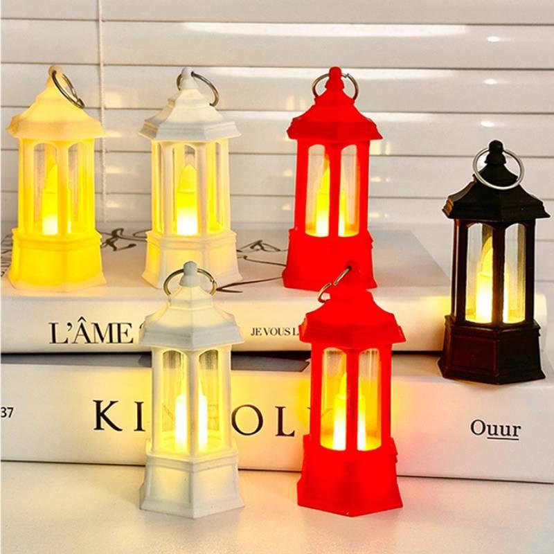 Geometric 3d Shape Mini Night Light Ins Style Led Electronic Candle Light Retro European Style Decoration