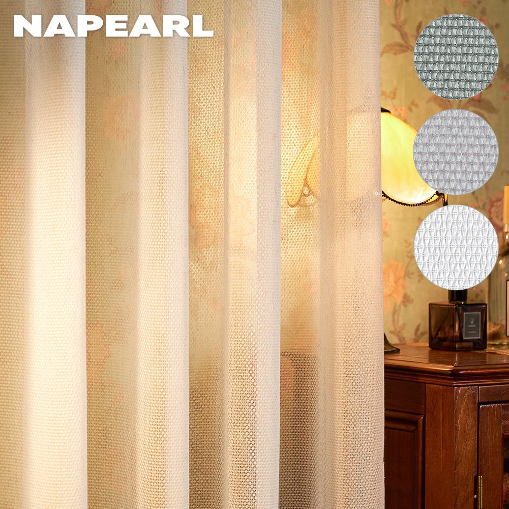 1PC NAPEARL Modern White Scratch-Resistant Tulle Sheer Curtain Upgrade Fabric Window Drapes For Living Room Home Decor
