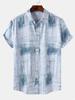 Camicia casual da uomo a maniche corte, con stampa 3D e bottoni, camicia estiva da spiaggia, camicia da campeggio, camicia formale da uomo a maniche corte