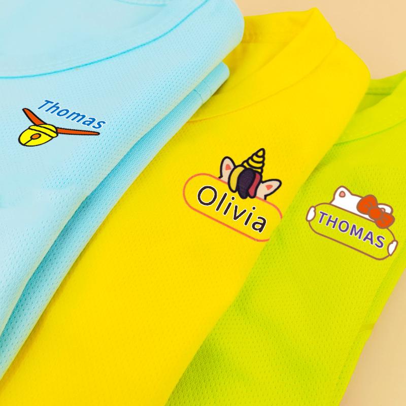 Custom Cartoon Iron On Name Sticker Heat Transfer Label Print On T-Shirt Hoodies Patches For Clothing Thermal Stickers Applique