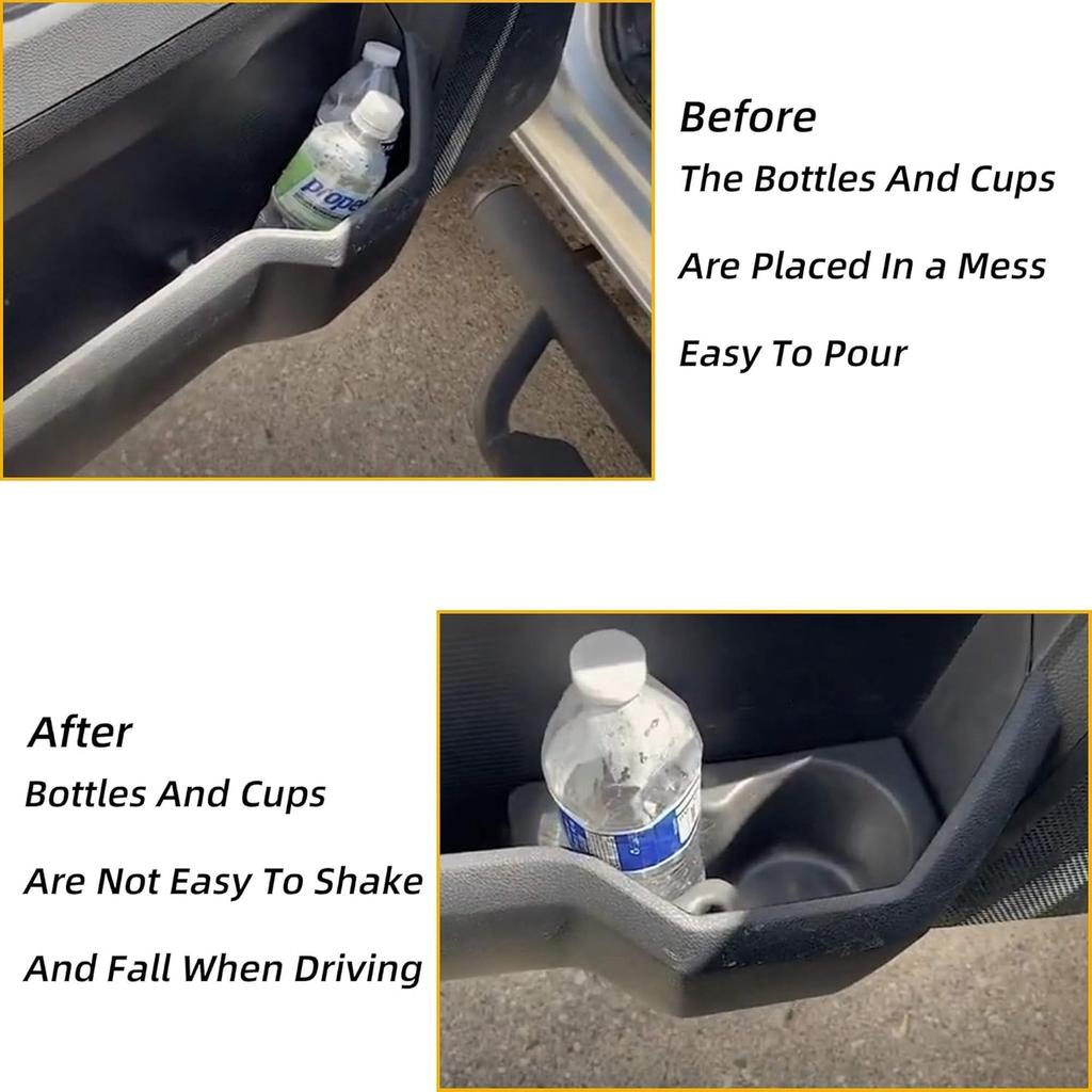 Dasbecan 2PCS Car Door Cup Holder Compatible With 2009- Dodge Ram 1500 2500 3500 4500 5500 Front Driver Passenger Foam Holder Replaces # 5NN24XXXAA