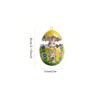 Creative 2D Easter Egg Decoration DIY Party Rabbit Easter Egg Pendant Cartoon Wooden Easter Hanging Ornaments Home Decor