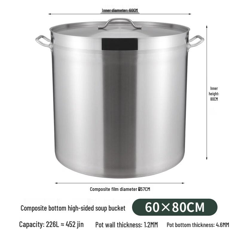 JPHZNB Commercial Induction Stainless Steel Stockpot