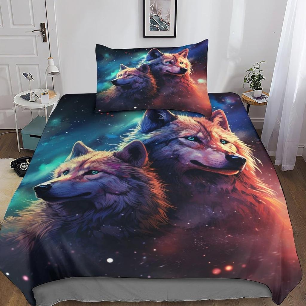 Animal Printing Kit 3D Digital Printing Quilt Cover, Bedding Three-Piece Set