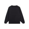 Li Ning China  Series Solid Color Text Embroidery Loose Round Neck Pullover Long Sleeve Sweatshirt Unisex Sweatshirt Black AWDSD83-1
