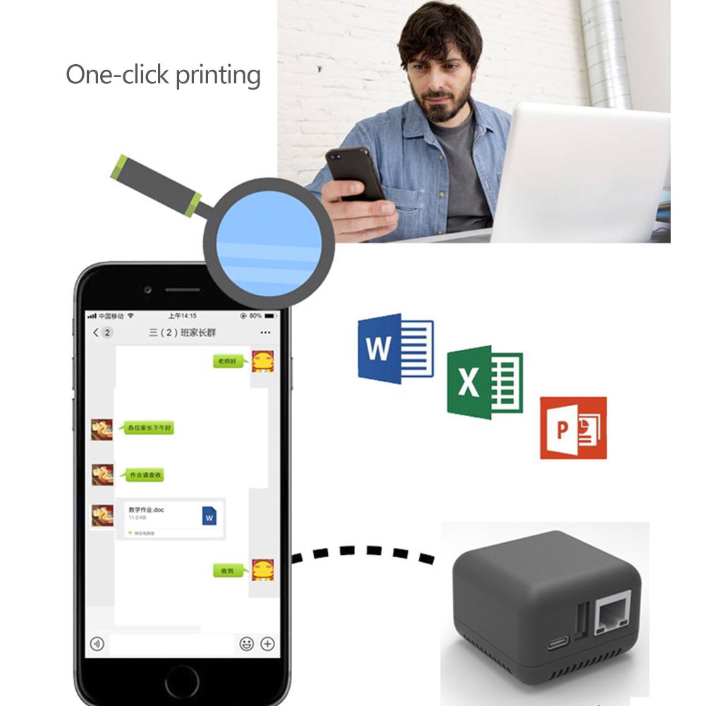 Mini NP330 Network USB 2.0 Print Server Network/WIFI/Bluetooth/Network Cloud/WIFI Cloud Printing Version Accessories