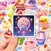 50 Cute Dessert Stickers Cartoon Cute Naughty Food Dessert Milk Tea Baked Ice Cream