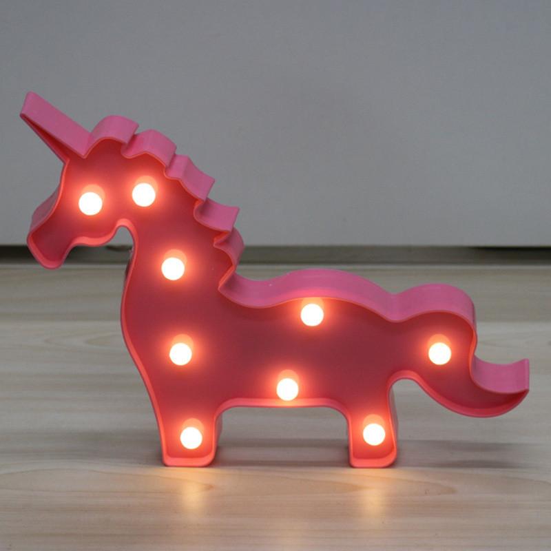 Unicorn Night Light With Star Shape Led Decor For Bedroom And Gift Use