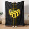 Al-Ittihad Club Logo Print Flannel Blanket High Quality Warm Comfortable Cover for All Seasons Perfect for Gifts Home Decor