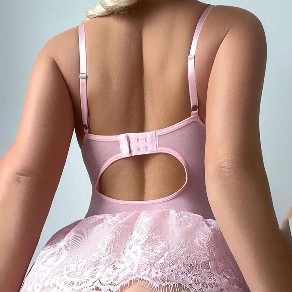Pure Desire Shapewear Onesie, Suspenders Set, Sex Underwear, Sexy Mesh Bow, Suspenders, Lace Skirt.