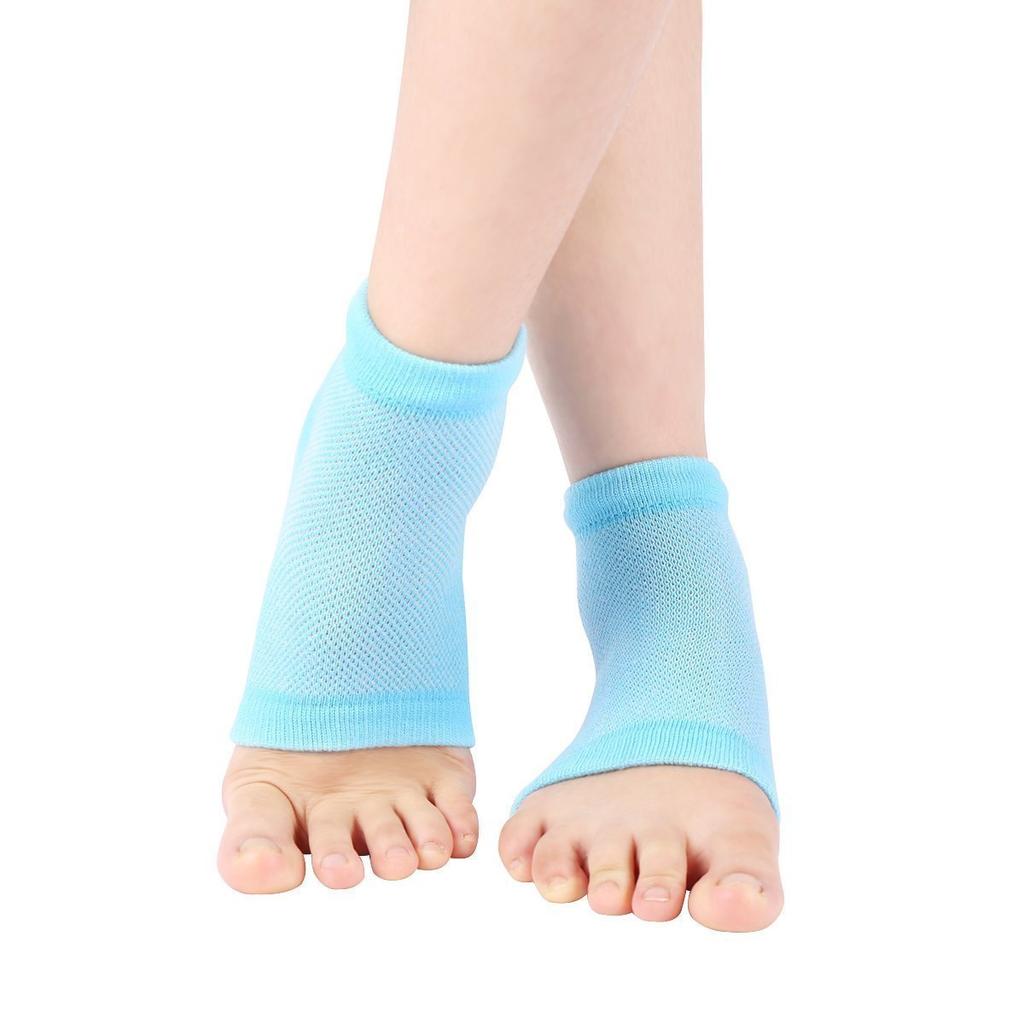 Purastep Silicone Gel Heel Socks For Dry Hard Cracked Heels Repair, Foot Care Support Cushion With Spa Botanical Gel Pad - For Men And Women - (F