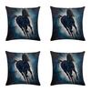 -Horse Pattern Pillowcase Home Decoration Bedroom Room Office Seat Living Room Sofa Cushion Cover X xInch