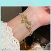 Fashion Zircon Double Layer Butterfly Charm Bracelet For Women Gift Wefare
