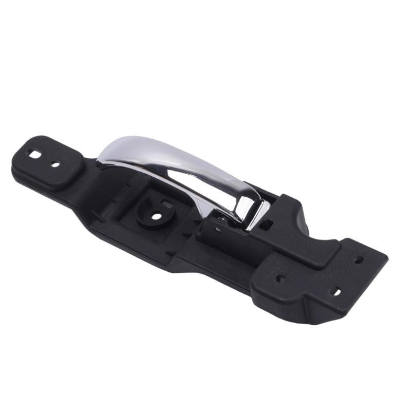 Front Inside Door Handle Assembly with Plastic Construction, Integrated Pull Lever, and Multiple Mounting Openings