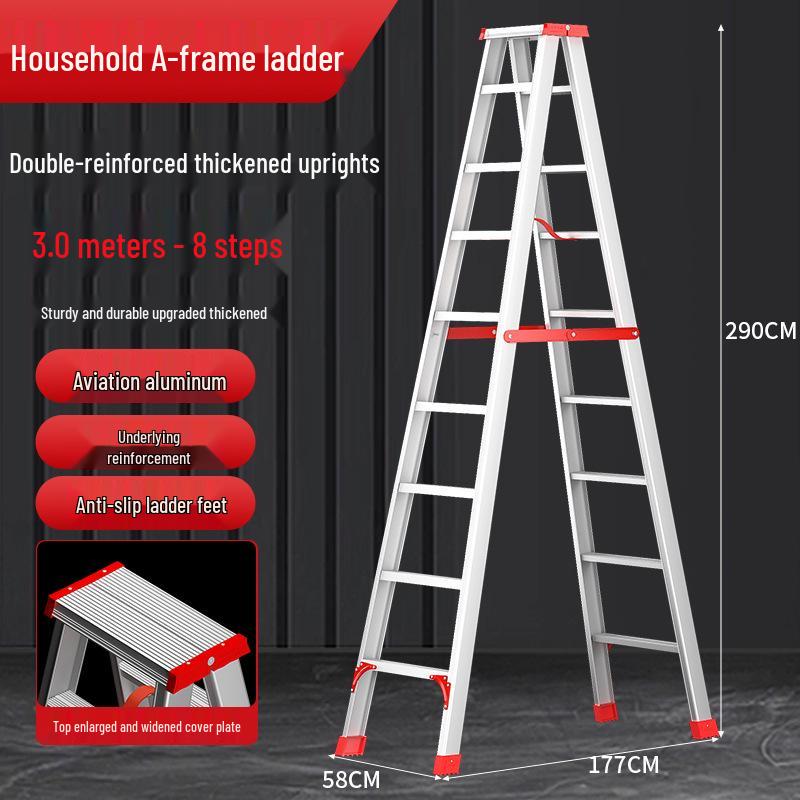 Ruiyang Aluminum Alloy Portable 2m A-frame Folding Ladder
