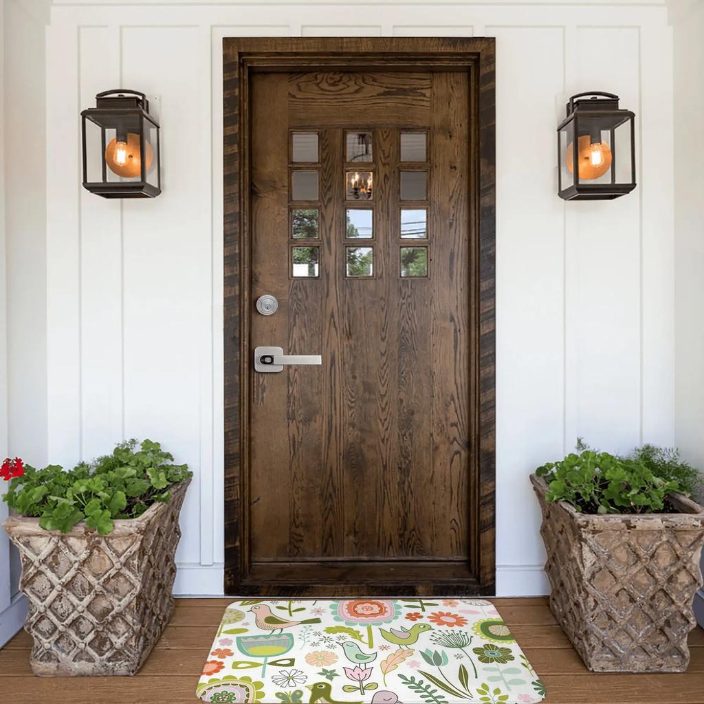 Birds and Blooms Springtime Anti-slip Doormat Floor Mat Durable Carpet Rug for Kitchen Entrance Home Bathroom Footpad Mats