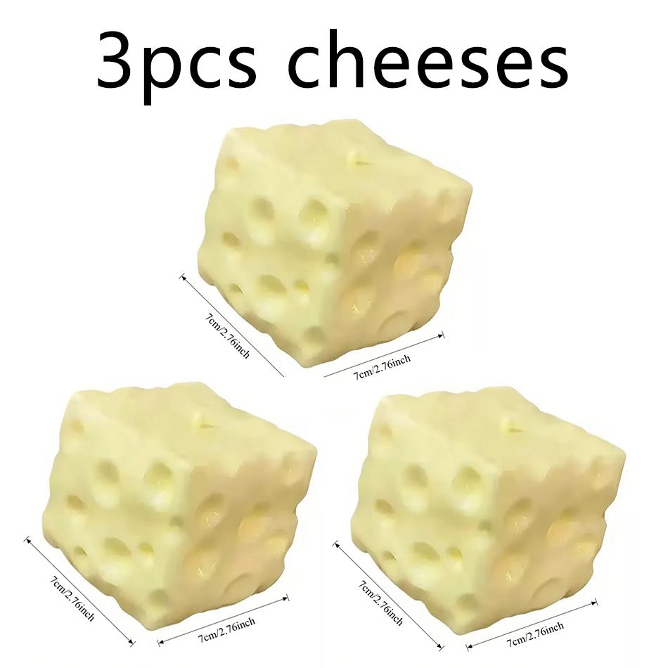 Jumbo Cheese Cube Stress Ball Big Cheese Shapeable Squeeze Ball Non-Bounce Fidget Toy Sensory Anti-Stress Festival Gift
