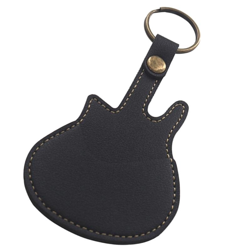 Leather Key Chain Guitar Picks Holder Keychain Guitar Plectrums Bag Picks Pouch Guitar Strap Guitar Picks Carrying Case