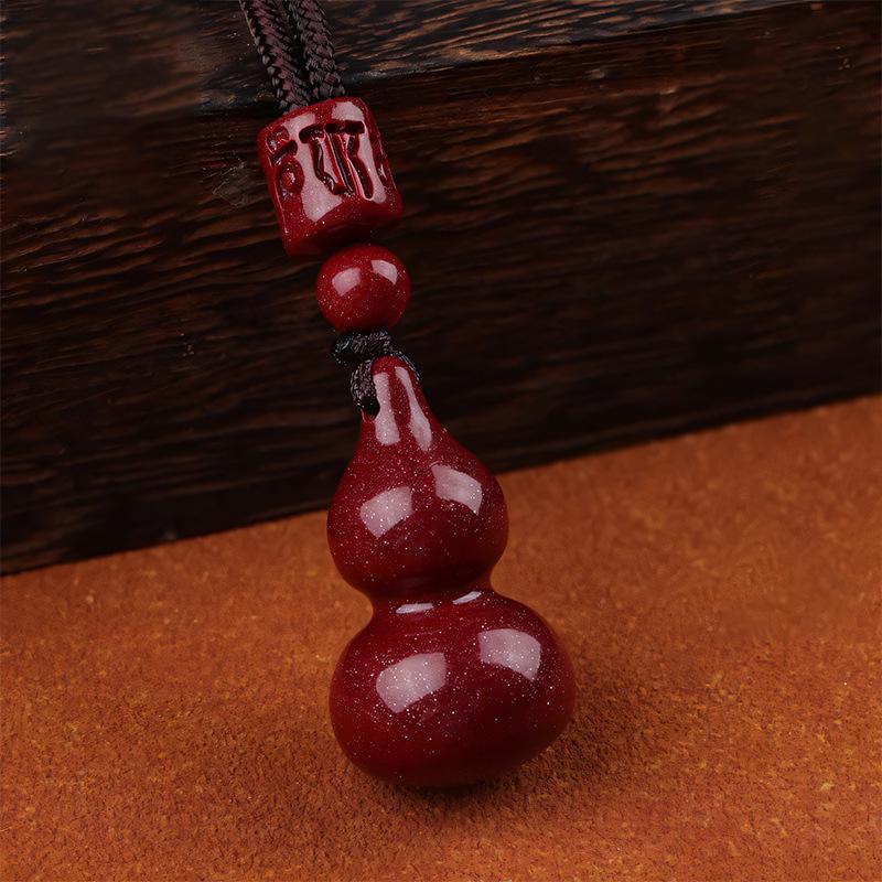 Men's and Women's Fu Lu Cinnabar Gourd Pendant Jewelry