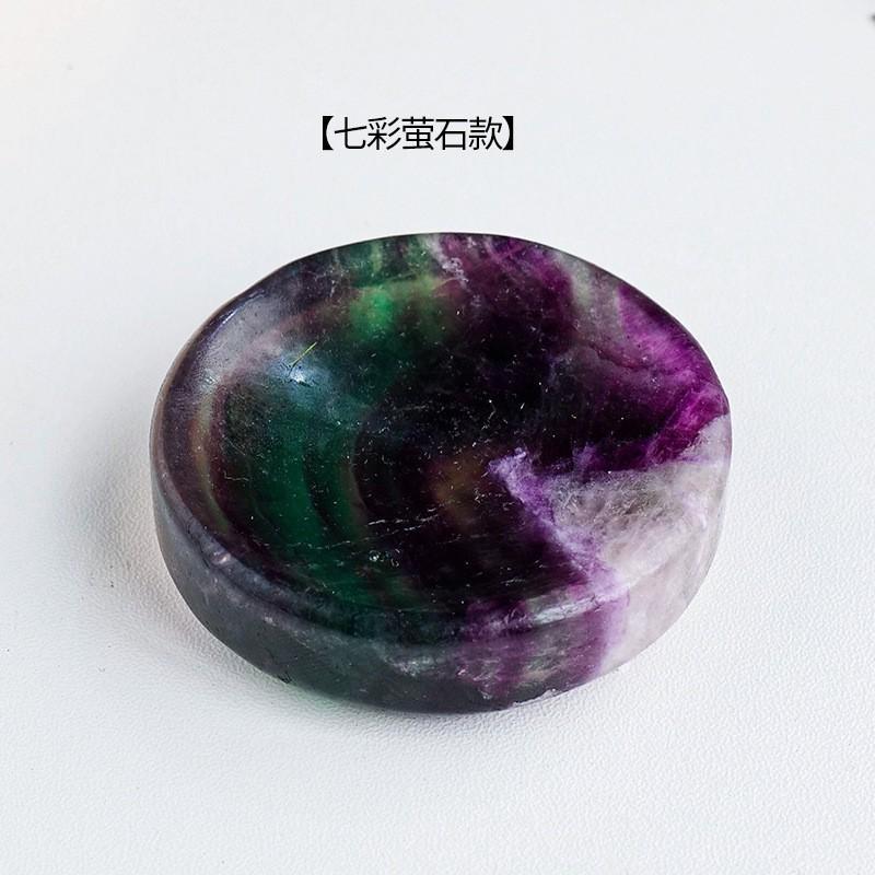 Natural powder crystal small bowl, crystal white yellow powder crystal bowl, living room, home, office desktop, handicraft decoration