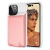 D98 Battery Case for iPhone 15 Pro Max , 8500mAh Extended Rechargeable Charging Phone Case - Pink
