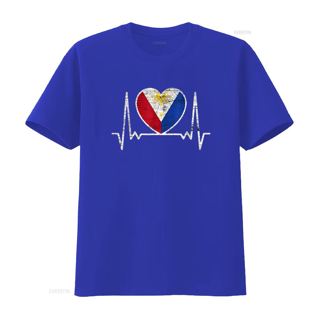 Unisexs Filipino Heartbeat Philippines T Shirt Black Vintage Washed Graphic Soft Stretched Designer Clothes Casual Breathable