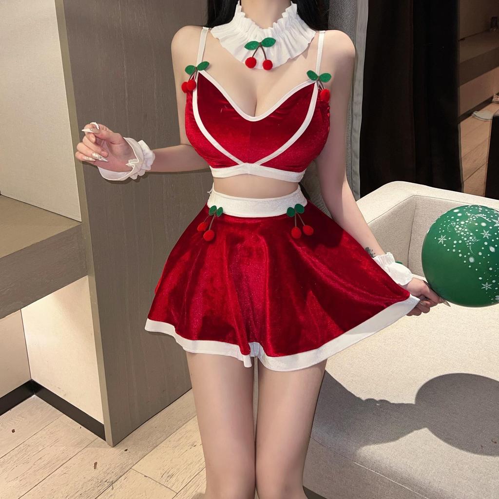 Seductive Passion Strappy Lingerie Set - Sexy New Year & Christmas Costume