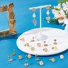 24Pcs 6 Style Flat Round with Textured 304 Stainless Steel Stud Earring Findings, with Ear Nuts/Earring Backs & Loop, Golden, 4pcs/style