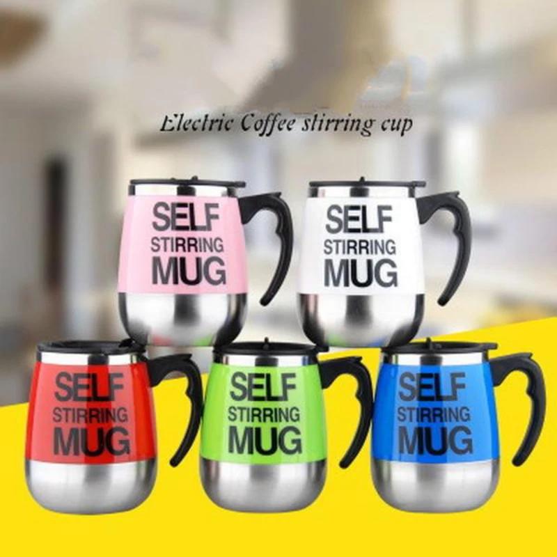 1 pz Acciaio Inossidabile Auto-Mescolante Coperchio Automatico Tazze per Mescolare il Latte Shaker Elettrico Pigro Intelligente Tazza da Caffè