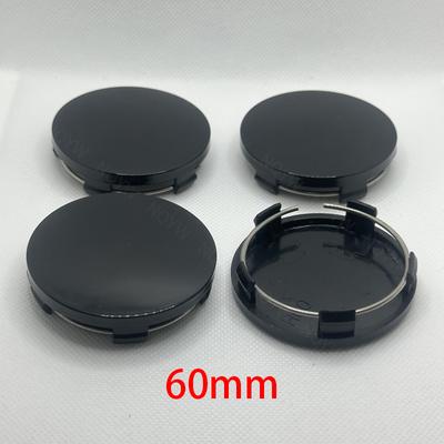 4 buc/set 60mm ABS Capac central butuc roată auto Negru Argintiu Universal Jante vehicul Capac rezistent la praf Calote Capac central butuc