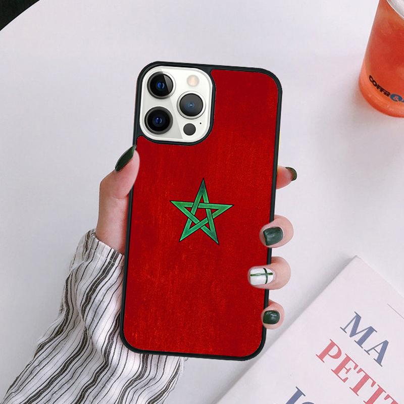 Maroc Morocco Flag Coat Of Arms Phone Case For iPhone 17 Air 16Pro Max 15 14 13 12  Plus Max Cover coque