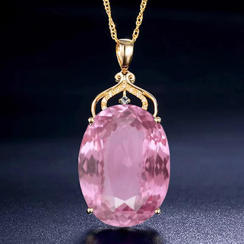 

Элегантное женское ожерелье с подвеской из аметиста — легкая, роскошная, экологически чистая медь с имитацией аметиста.