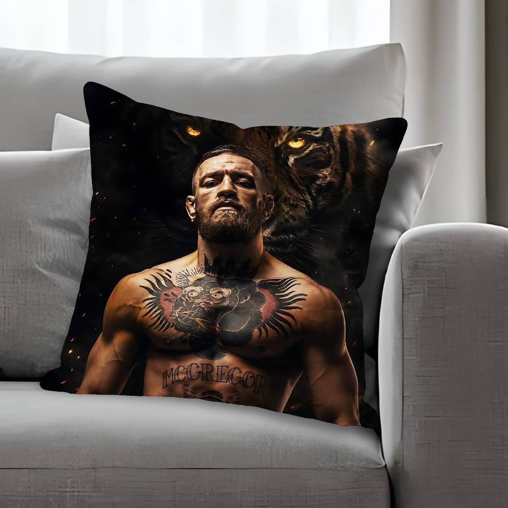 C-Conor M-McGregor Anime Celebrity Merchandise All-Match Printed Pillow Case Sofa Car Office Room Decoration Protector