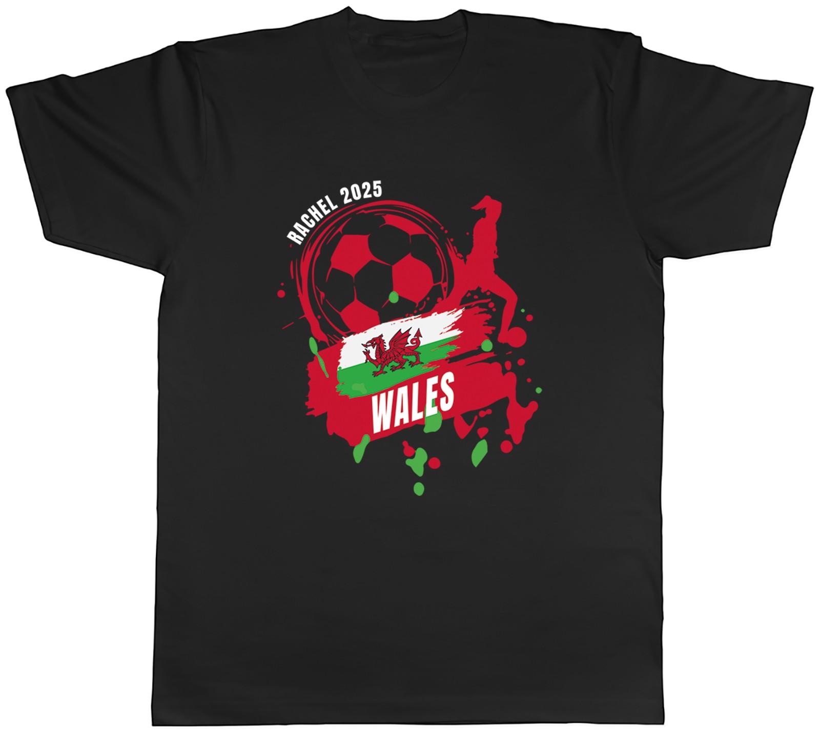 Personalised Wales Football Supporter Fan 2025 Mens T-Shirt Tee Gift Top M