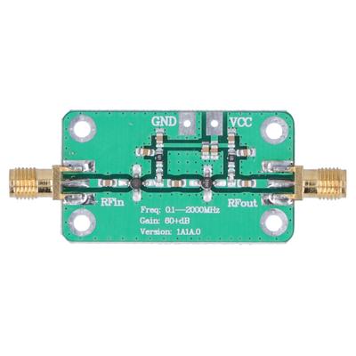 Módulo Amplificador de Baixo Ruído LNA Potência RF Banda Larga 0,1‑2000MHz Ganho 64dB Componentes Eletrônicos