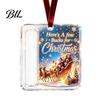 Christmas Cash Holder Acrylic Money Ornament, Xmas Holiday with Slot, Tree Hanging Gift Decoration Decor