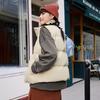 Li Ning Hot Pot Down Series Solid Color Loose Stand Collar Zipper Winter Versatile Casual Cold Resistant Down Vest Women vest Fog-Khaki AMRU124-1