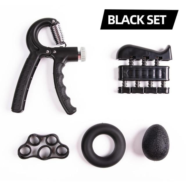 Gym Fitness Adjustable 10-60KG Hand Grip Set Finger Forearm Strength Muscle Recovery Hand Gripper Exerciser Trainer Ball 5pcs