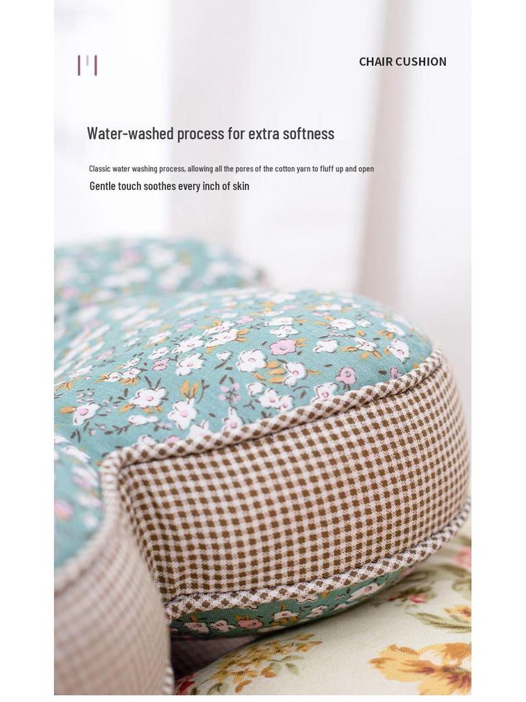 Korejský polštářek s květinami švestky: Celobavlníkový polštářek na zdřímnutí do kanceláře a ložnice