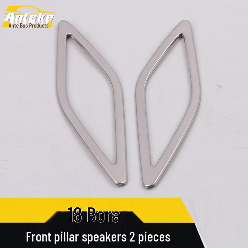 Stainless Steel A-Pillar Speaker Trim for 18 Bora - Bright Ring Cover