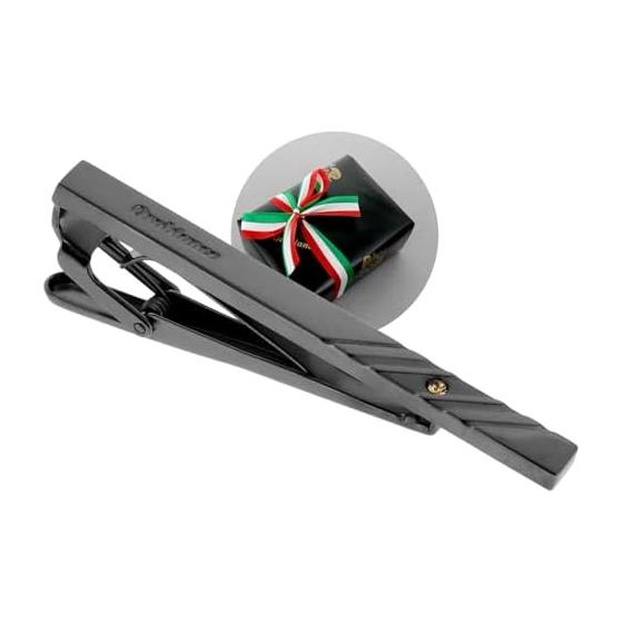 [Gift wrapped] Orobianco tie pin birthstone November-Topaz Gunmetal ORT587 B-11 Orobianco