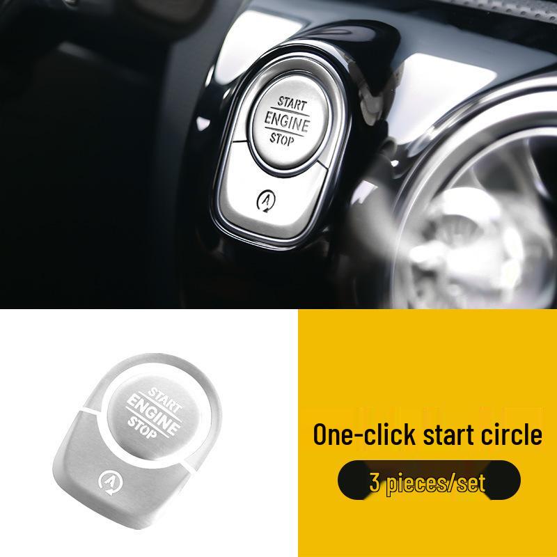 One-Key Start Interior Decor Stickers for Mercedes GLB200, GLA, CLA, A-Class, A180L, A200L