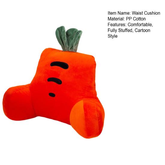 Waist Cushion with Arm Support Cartoon Plush Throw Pillow Stuffed Waist Pillow Back Cushion for Sofa Bed Couch Office Chair