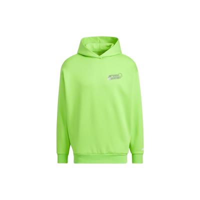 adidas Basketbalová grafická mikina s kapucí Unisex mikiny Neonově zelená JE3505