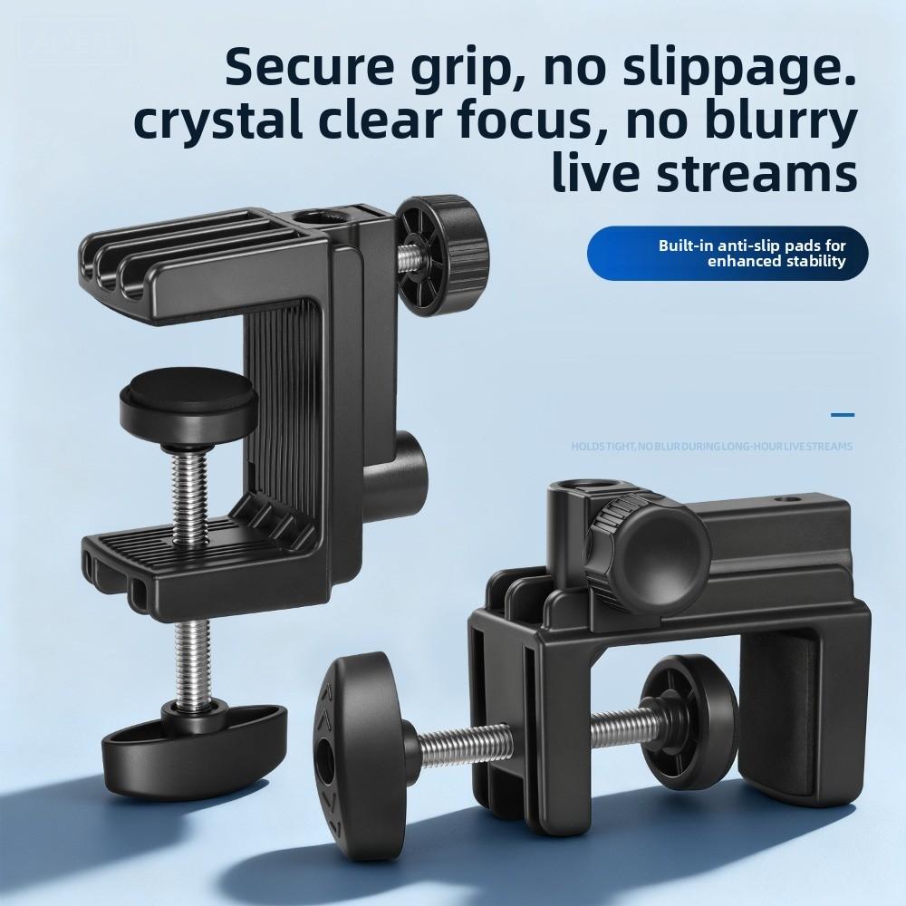 With Fill Light Telescopic Phone Stand Stable Clamp Type Phone Holder  Phone Accessories