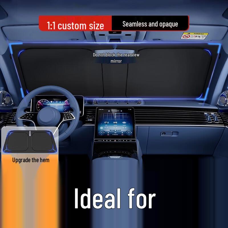 

Ideal Exclusive Car Sun Shade for Windshield Protection Other Models - Titanium Silver Sunshade