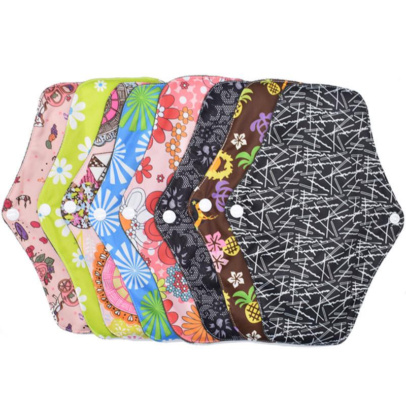 Sanitary Reusable Towels Pads Women Bamboo Cloth Washable Menstrual Safety Pads