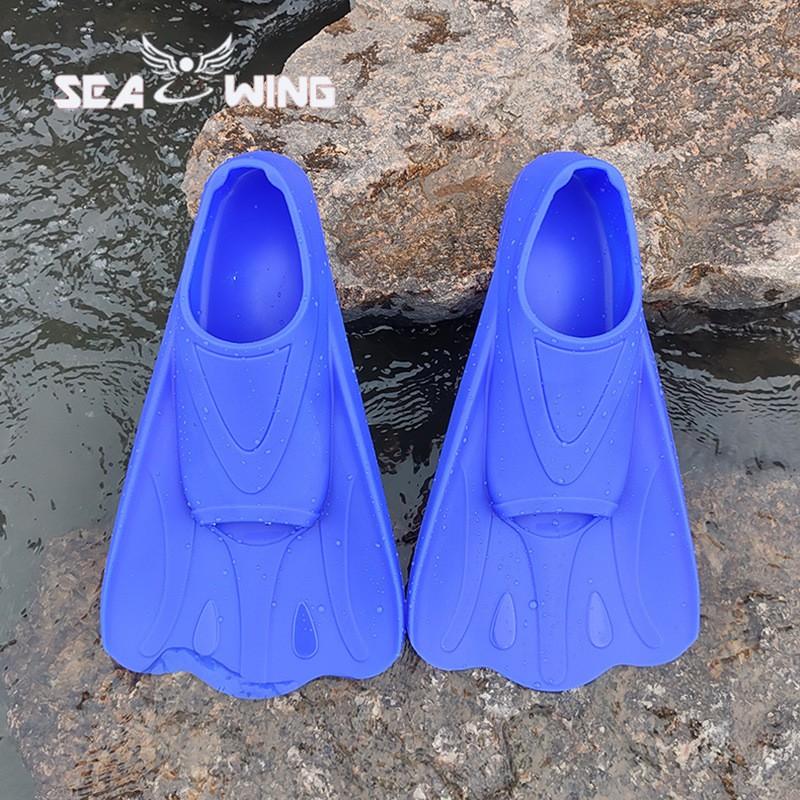 Silicone Swimming Fins Kids Adults - Short Blade Training Freestyle Butterfly Frog Kick
