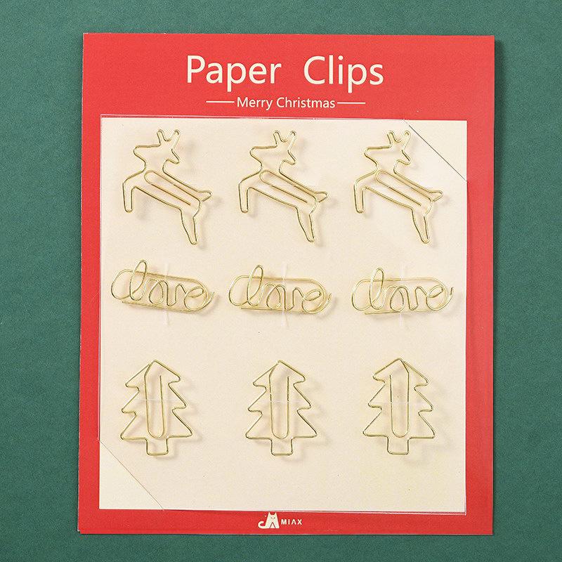Conjunto Criativo de Escritório com Tema de Natal: Clipes de Papel Coloridos, Tachinhas, Clipes de Bilhete, Grampeador e Suprimentos para Encadernação